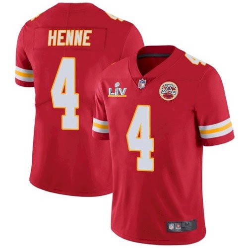 Men's Kansas City Chiefs #4 Chad Henne Red NFL 2021 Super Bowl LV Stitched Jersey Men's Kansas City Chiefs #4 Chad Henne Red NFL 2021 Super Bowl LV Stitched Jersey